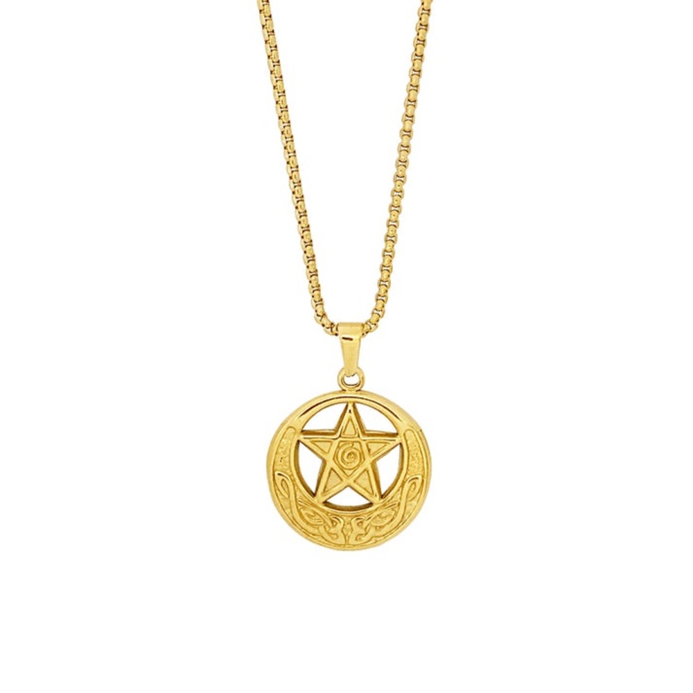 18k Gold Plated Halo Star Necklace